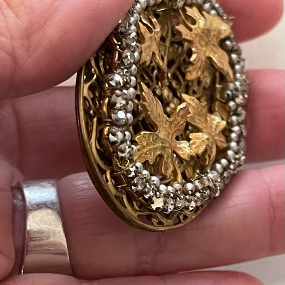 High Relief Dimensional Haskell Attributed Leaf Figural Vintage Brooch - Picture 5 of 7